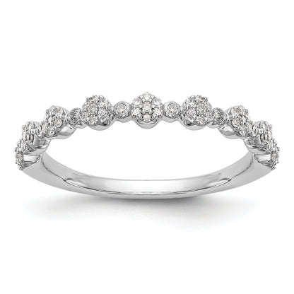 0.24ct. CZ Solid Real 14K White Gold Wedding Band Ring