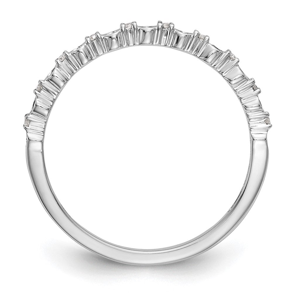 14k White Gold Blue & White Real Diamond Band