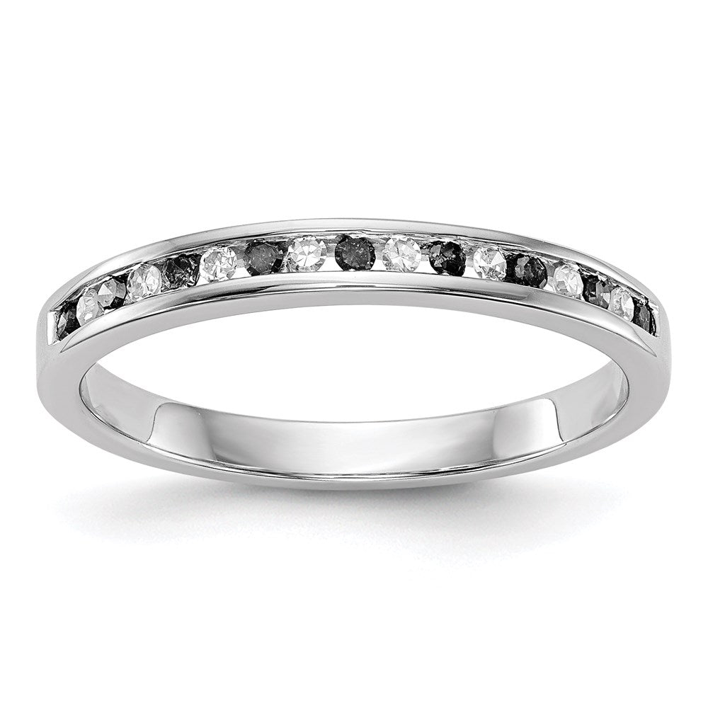 14k white gold black white real diamond band rm3435b bk 015 waa