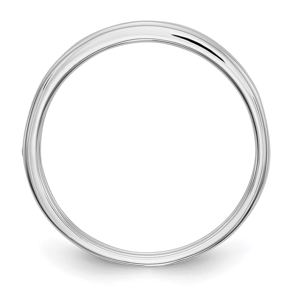 14k White Gold Blue & White Real Diamond Band