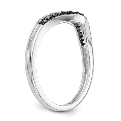 14k White Gold Blue & White Real Diamond Band