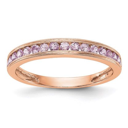 14k rose gold pink sapphire band rm3454b psap r