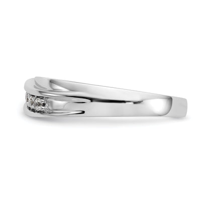 0.25ct. CZ Solid Real 14K White Gold Men's Wedding Band Ring