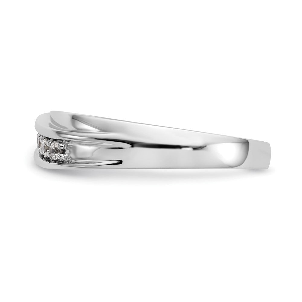 14k White Gold 7-Stone 1/4 carat Diamond Complete Mens Band