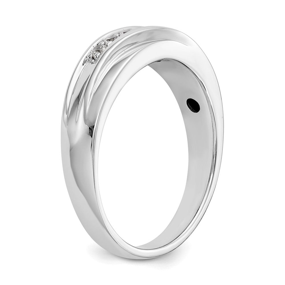 14k White Gold 7-Stone 1/4 carat Diamond Complete Mens Band