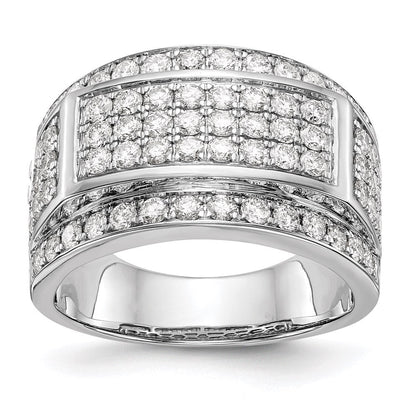 14k white gold real diamond mens band y9236aa