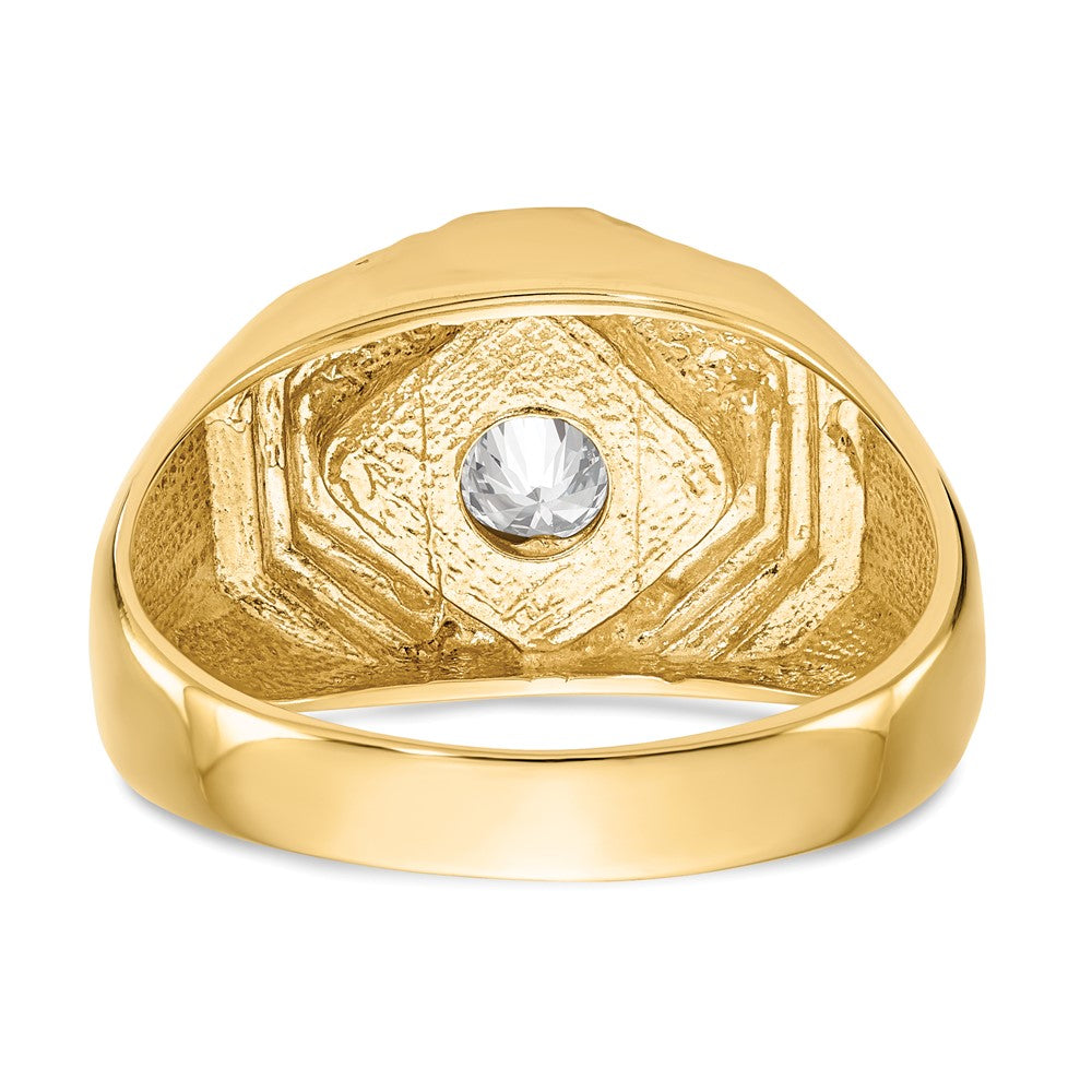 14K Yellow Gold VS Real Diamond Men's Ring