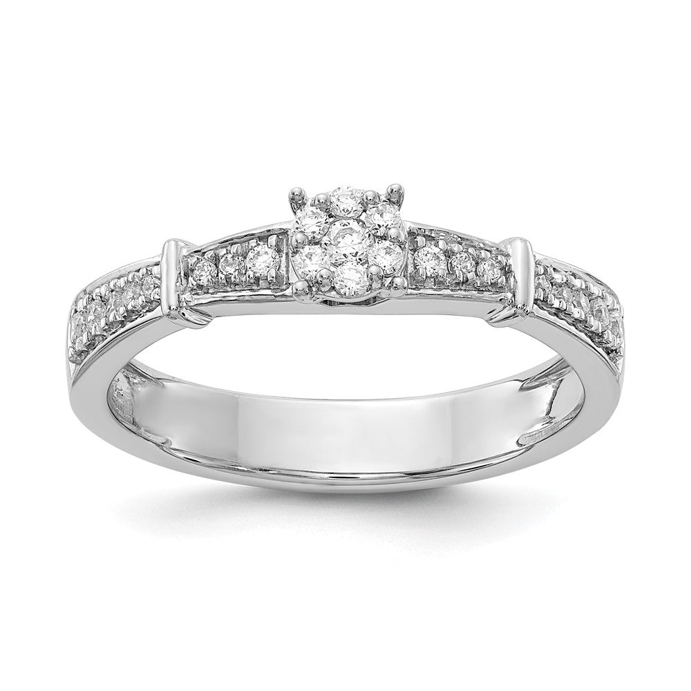14k white gold complete real diamond trio engagement ring rm3639e 020 waa