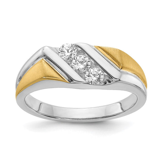 14k white yellow gold real diamond mens ring rm3672b 038 wyaa