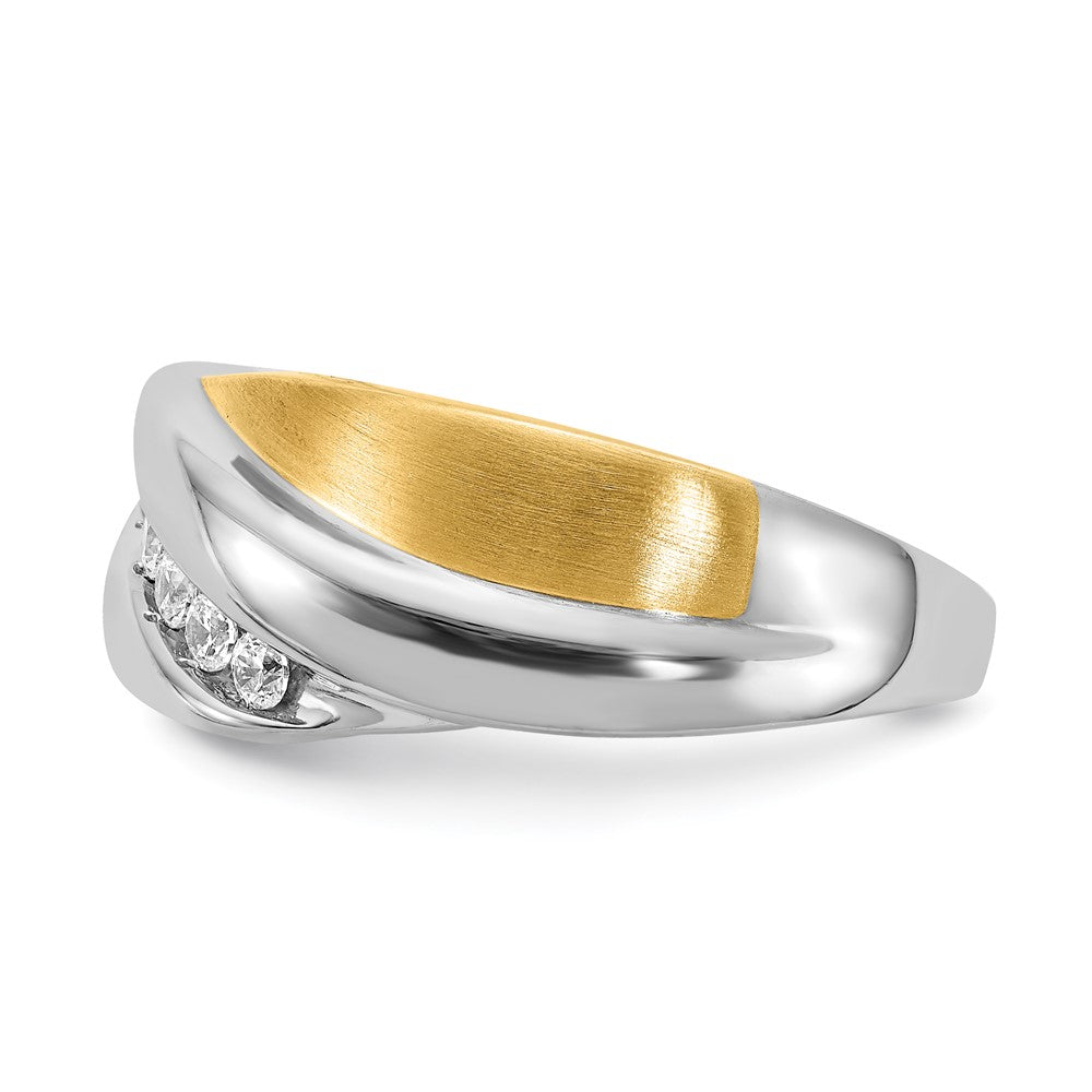 14k white yellow gold real diamond mens ring rm3675b 033 wyaa