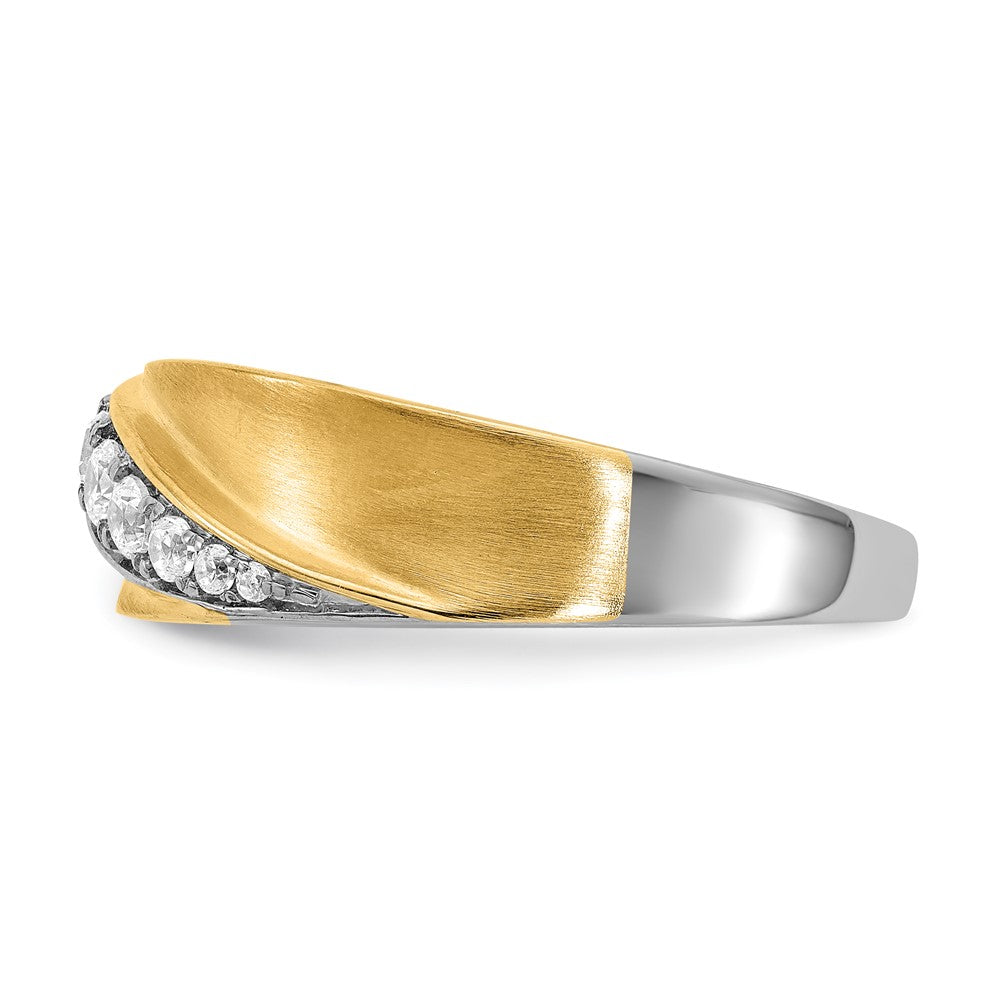 14k white yellow gold real diamond mens ring rm3677b 033 wyaa