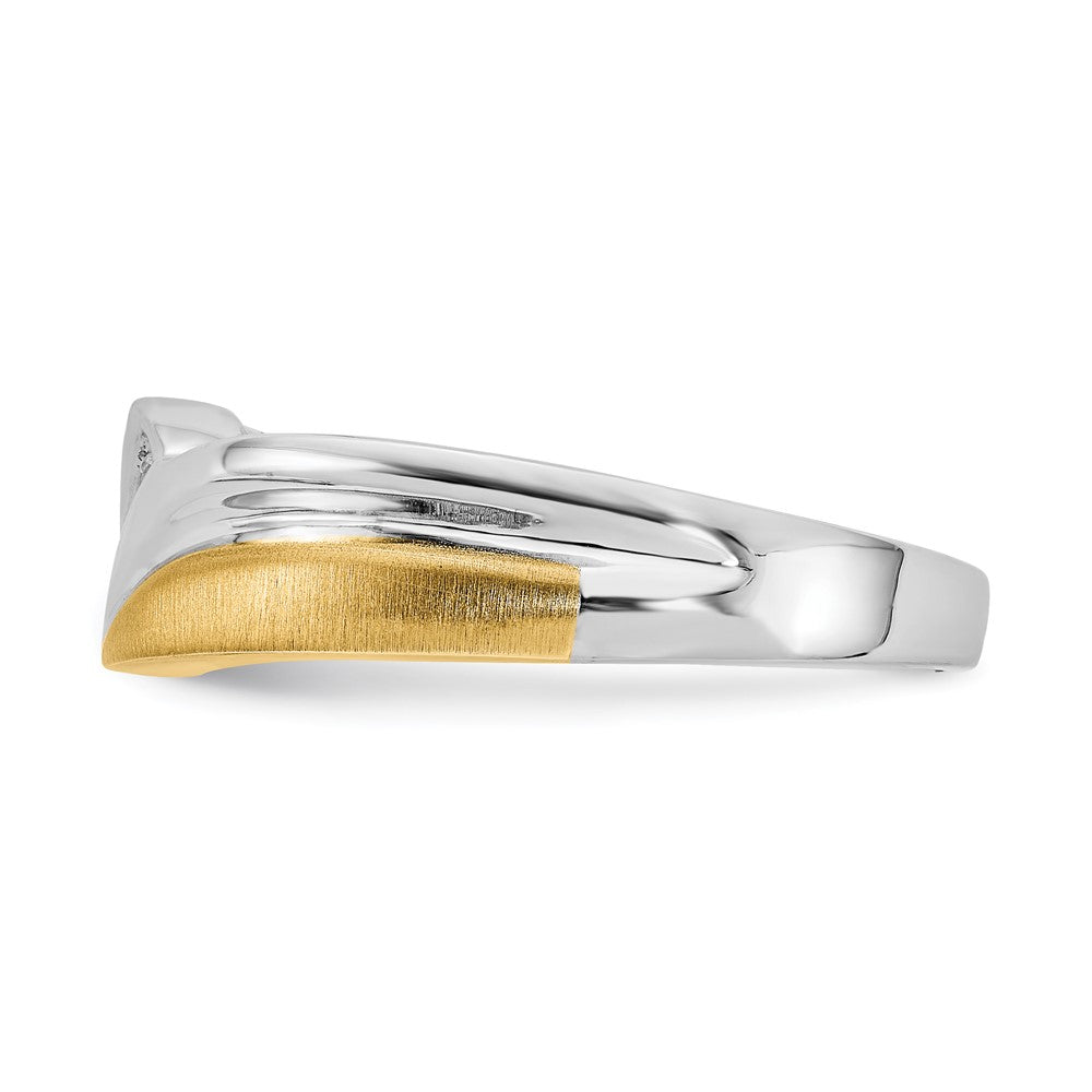 14k white yellow gold real diamond mens ring rm3678b 010 wyaa