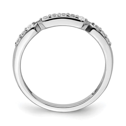 14k White Gold Real Diamond Band
