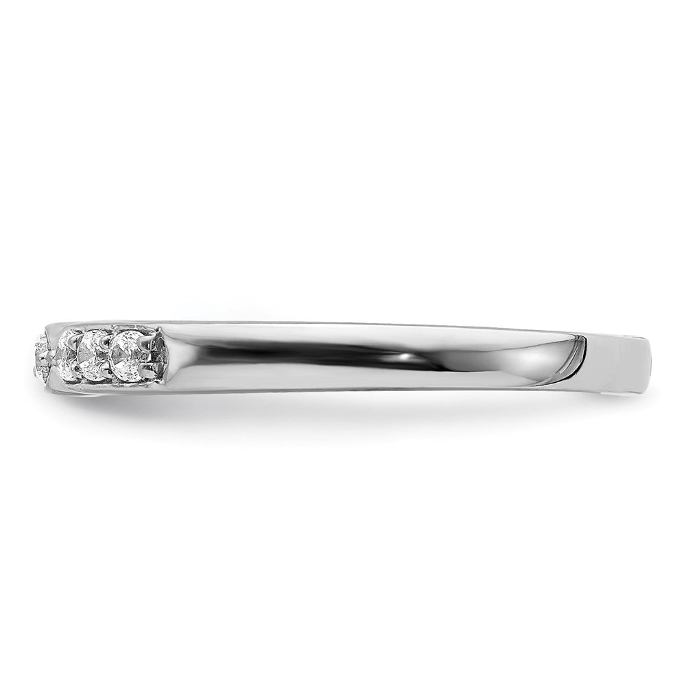 14k White Gold Real Diamond Band