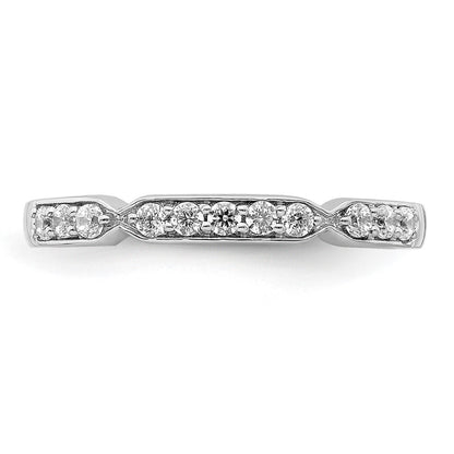 14k White Gold Real Diamond Band