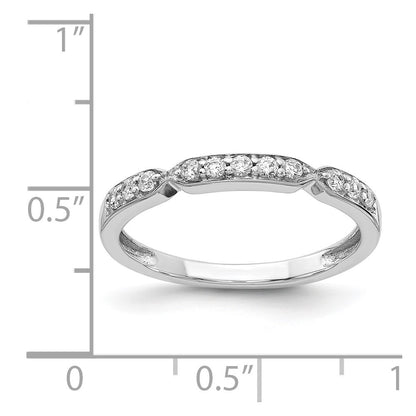 14k White Gold Real Diamond Band