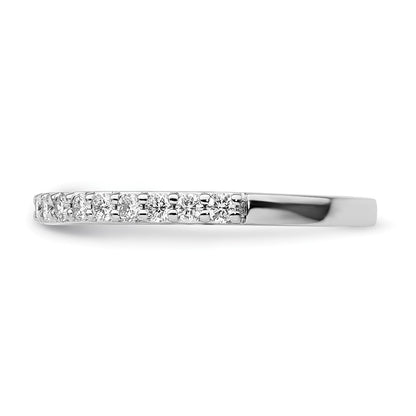 14k White Gold Real Diamond Band