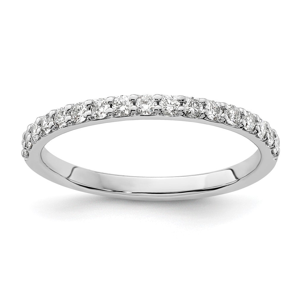 14k White Gold Real Diamond Band
