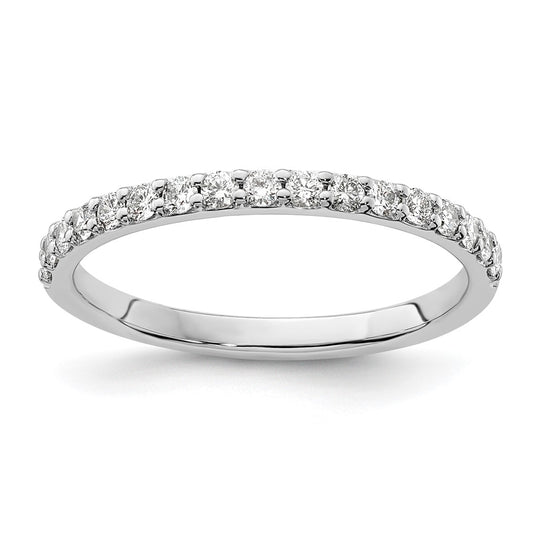 14k White Gold Real Diamond Band