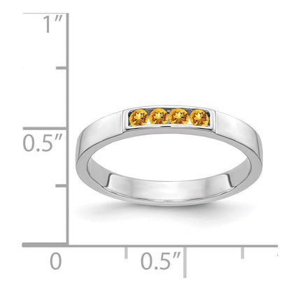 14k White Gold Citrine Ring