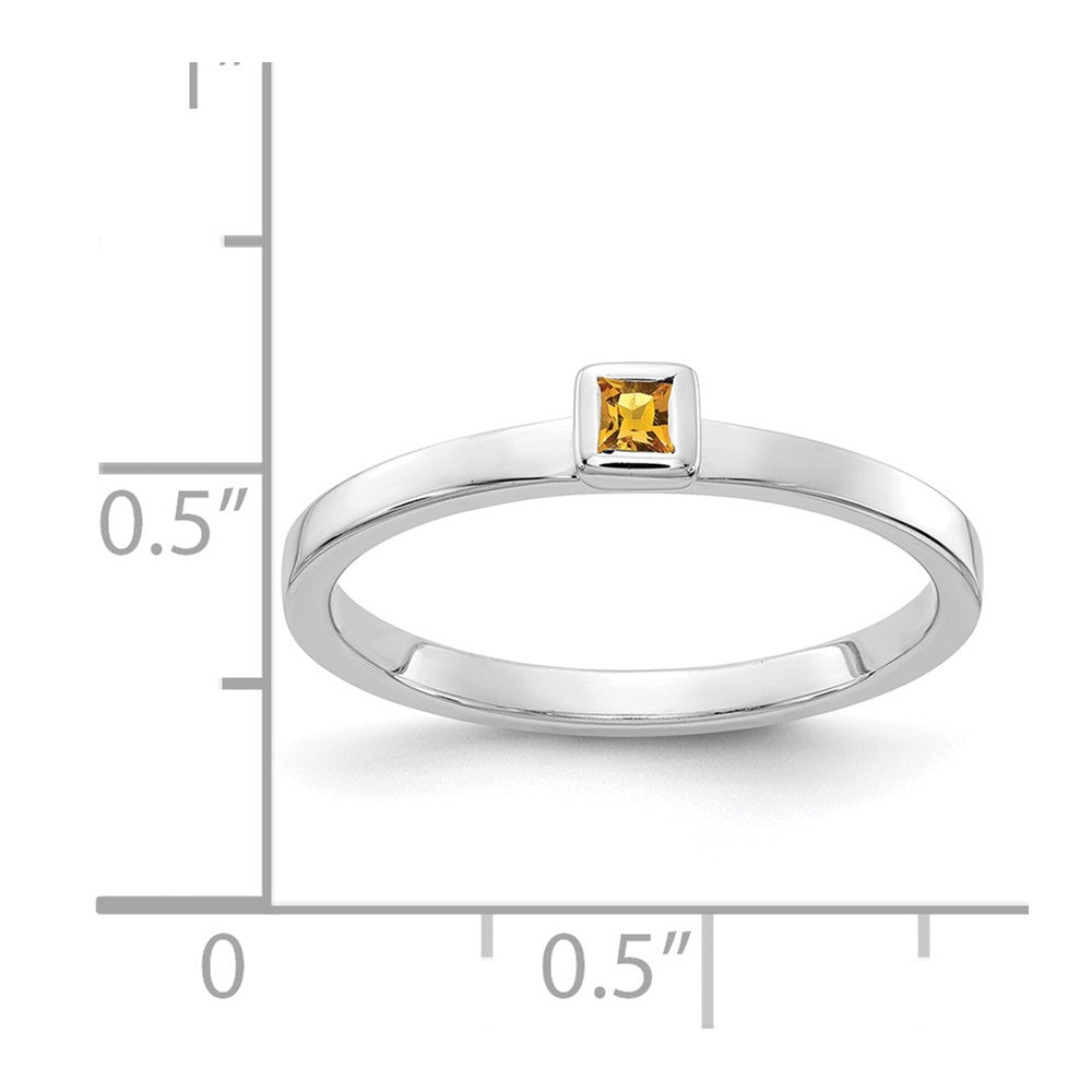 14k White Gold Citrine Ring