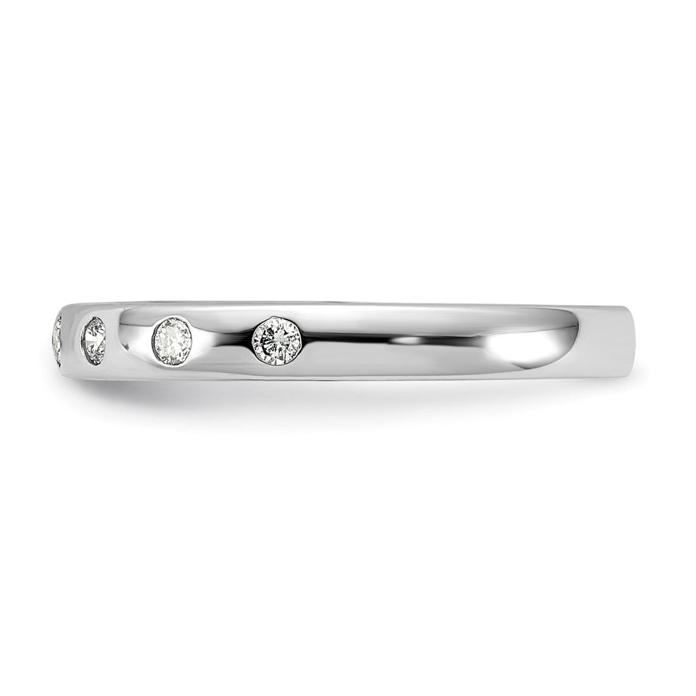 14k White Gold 7-stone Real Diamond Band