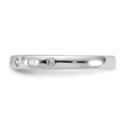 14k White Gold 7-stone Real Diamond Band