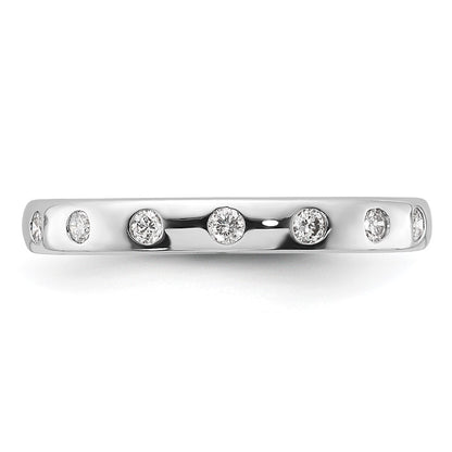 14k White Gold 7-stone Real Diamond Band