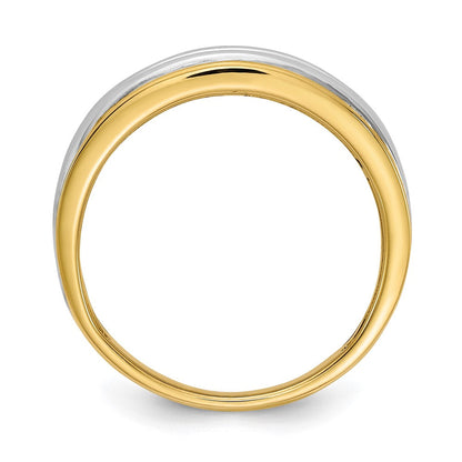 14k yellow white gold real diamond mens ring rm4413b 025 ywaa
