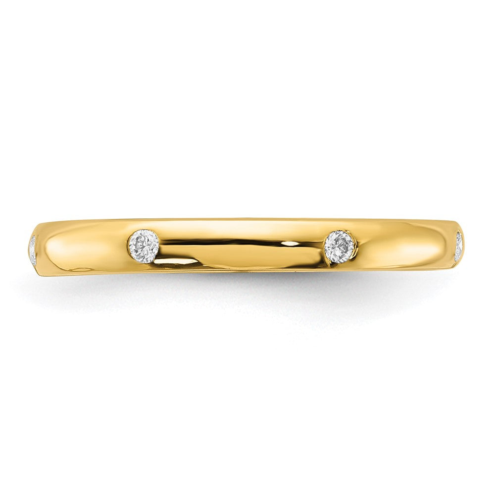 14K Yellow Gold 6-stone Real Diamond Band
