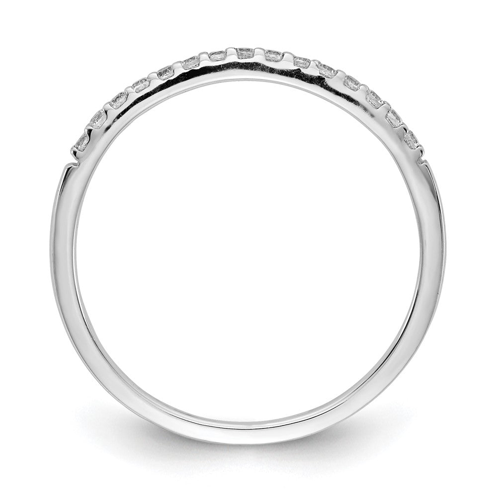 14k White Gold Real Diamond Band