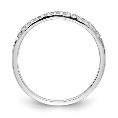 14k White Gold Real Diamond Band
