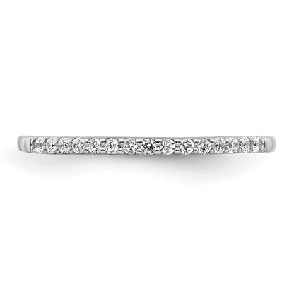 14k White Gold Real Diamond Band