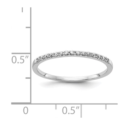 14k White Gold Real Diamond Band