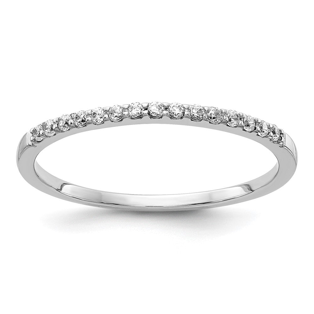 14k White Gold Real Diamond Band
