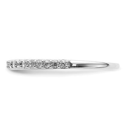 14k White Gold Polished Real Diamond Band