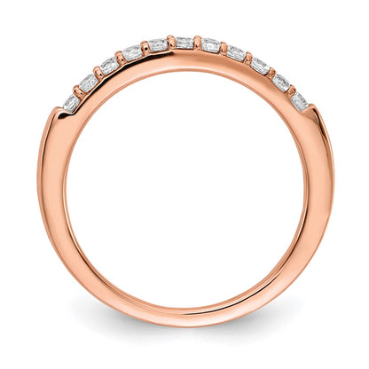 14k Rose Gold Real Diamond Band
