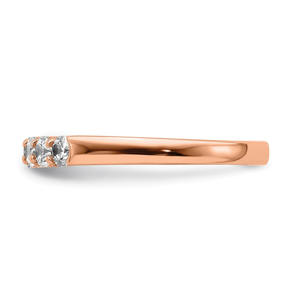 14k Rose Gold Real Diamond Band