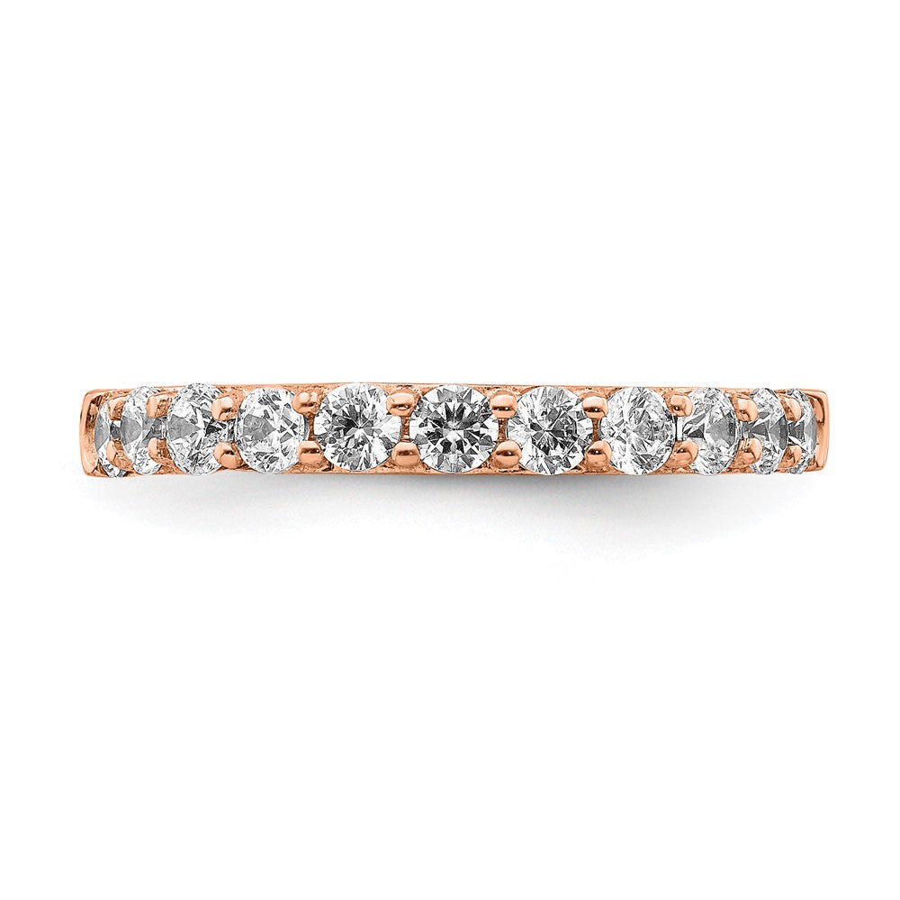 14k Rose Gold Real Diamond Band