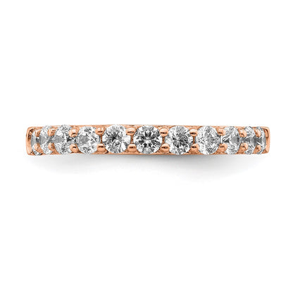 14k Rose Gold Real Diamond Band