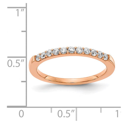 14k Rose Gold Real Diamond Band