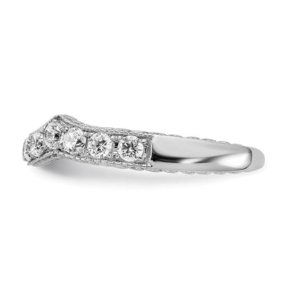 14k white gold real diamond wedding band rm5640b 062 waa