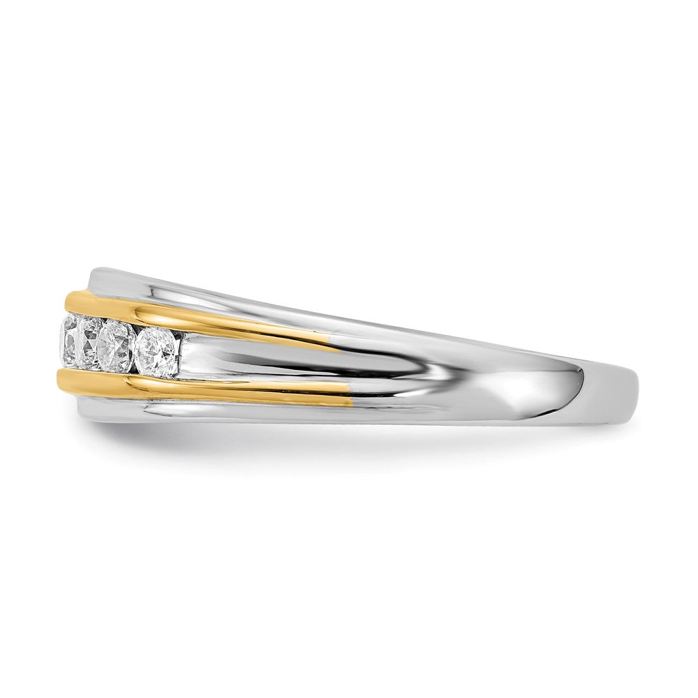 14k white yellow gold real diamond mens ring rm5692b 050 wyaa