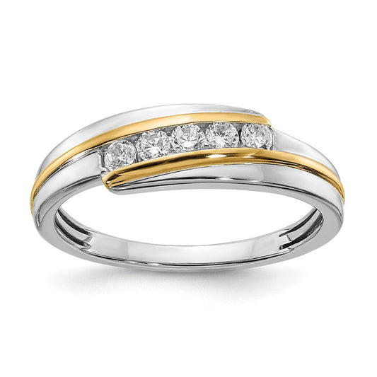 14k white yellow gold real diamond mens ring rm5698b 033 wyaa