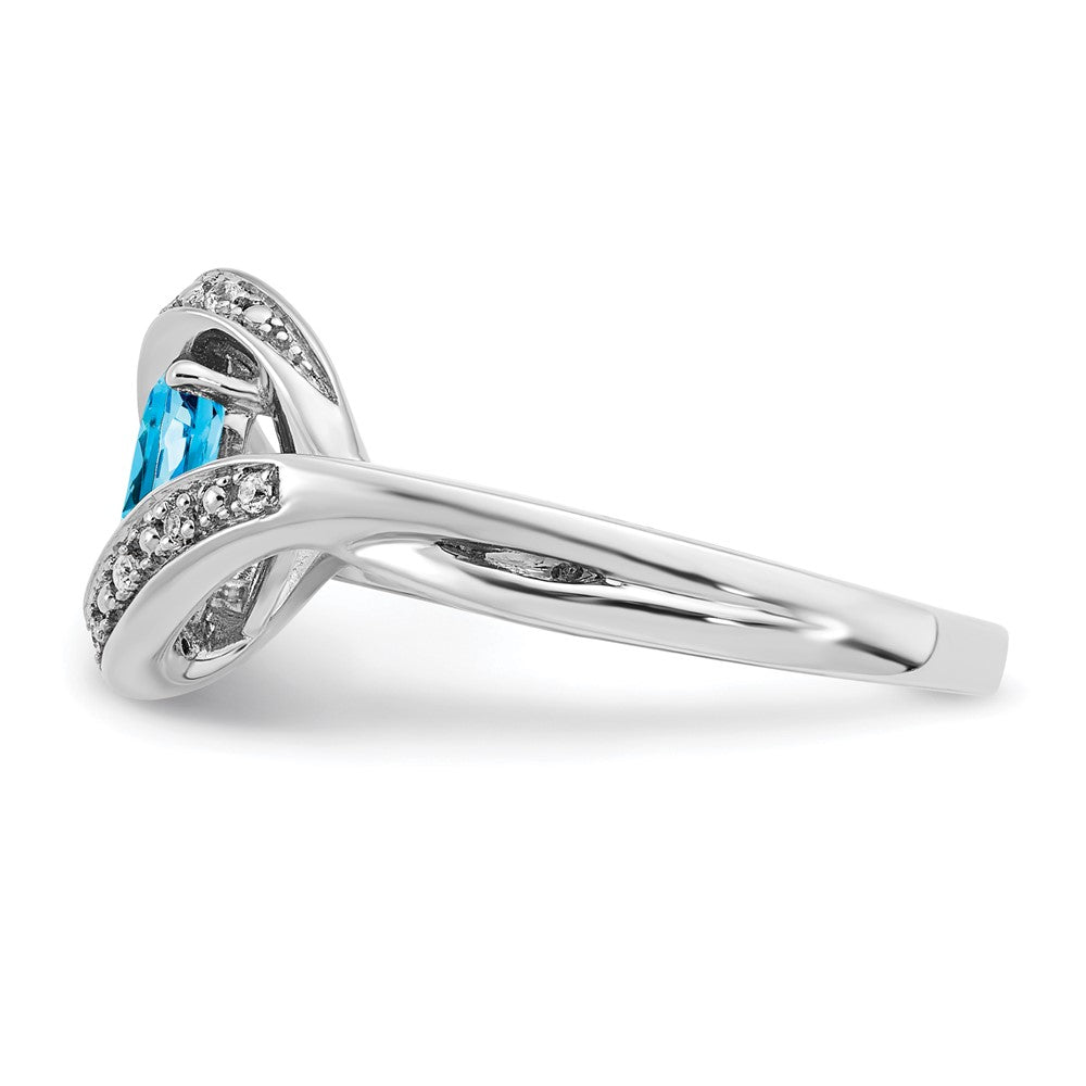 14k white gold oval blue topaz and real diamond ring rm5702 bt 005 wa