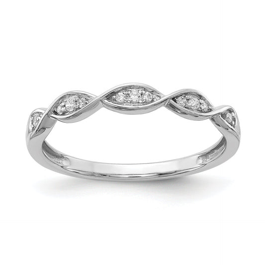 0.07ct. CZ Solid Real 14k White Gold Wedding Wedding Band Ring