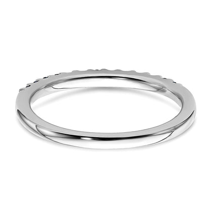 Solid 14k White Gold Simulated CZ and Sapphire Band