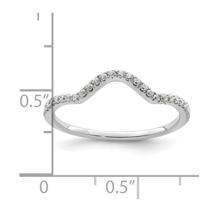 0.16ct. CZ Solid Real 14k White Gold Wedding Wedding Band Ring
