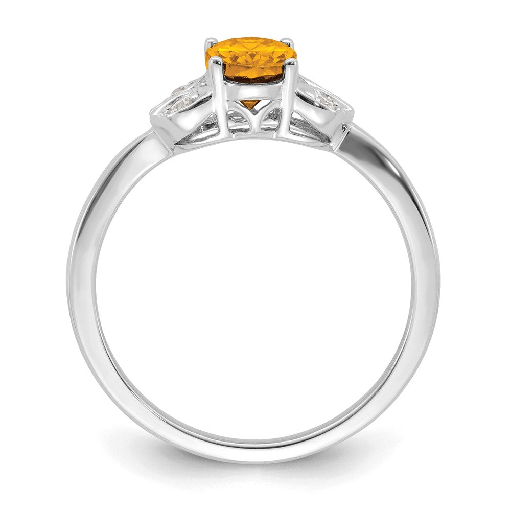 14k white gold citrine and real diamond ring rm5760 ci 006 wa