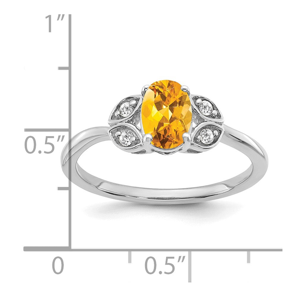 14k white gold citrine and real diamond ring rm5760 ci 006 wa